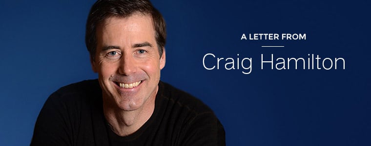 A letter from Craig Hamilton