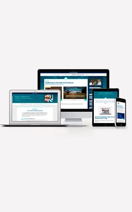 online portal shown on several different devices